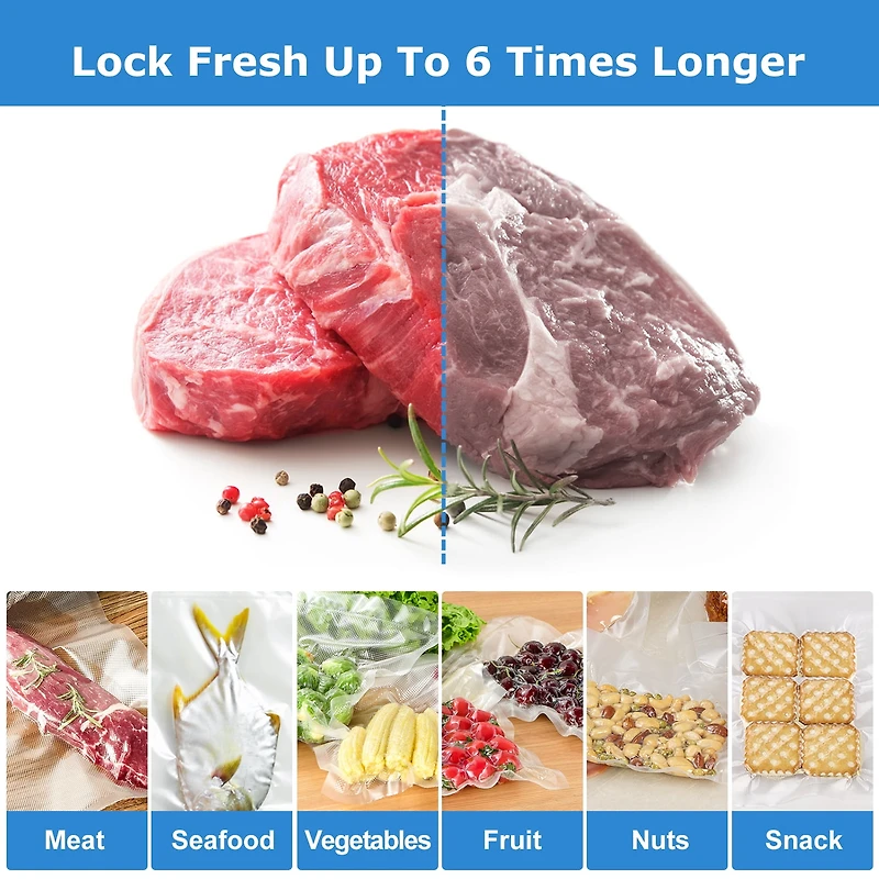 Mainstays 8 in. Vacuum Seal Roll, 8 in. x 20 ft , 2 Pack , Clear