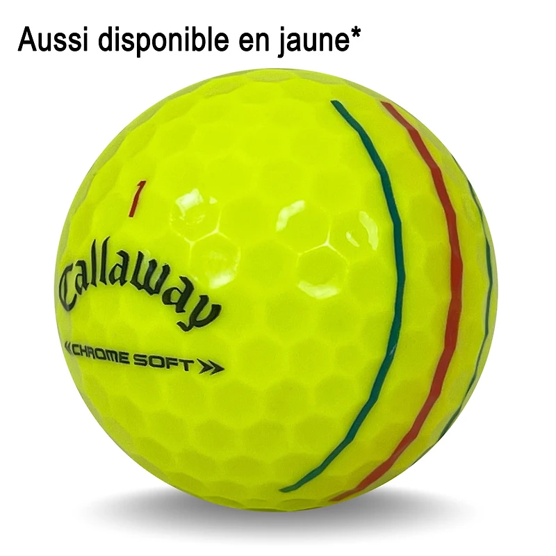Mulligan - 48 balles de golf récupérées Callaway Chrome Soft Triple Track 5A, Blanc