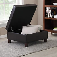Pouf carré avec rangement de la marque « Dorel Living », Meuble de salle de séjour (espresso)