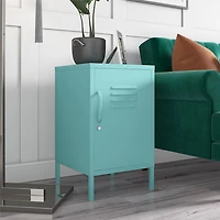 Novogratz Cache Table d'appoint de salon en métal style casier Jaune