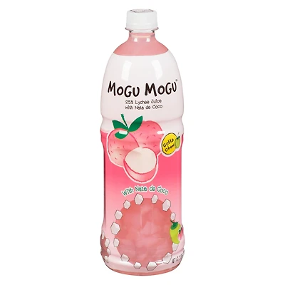 MOGU MOGU Lychee Juice Drink with Nata De Coco, 1 x 1L