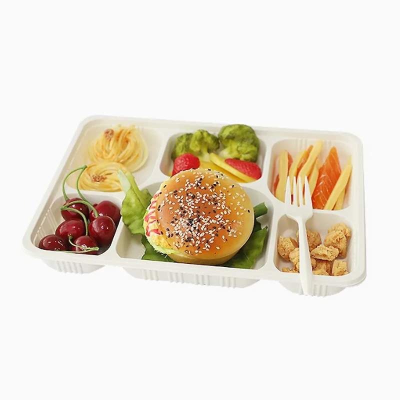 Plateaux à 6 compartiments Verka Greenline, 75 unités
