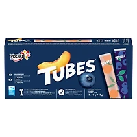 Yogourt en tube Yoplait 1 %, pêche et bleuet, collations au yogourt pour enfants, 56 g, 8 unités