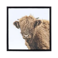 Sentra Highland Cows Framed Canvas Art Set, 13in W x 13in H x 1in D