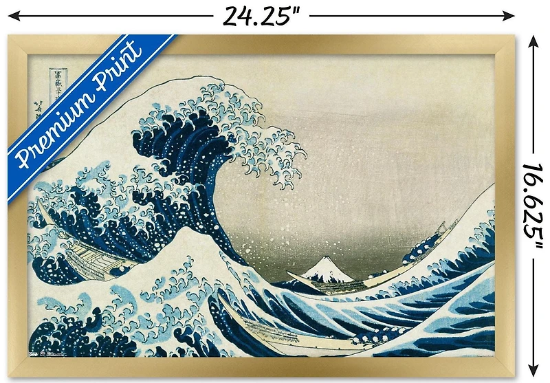 The Great Wave off Kanagawa by Hokusai Wall Poster