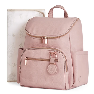 Hannah & Sophia Ready to Roam Diaper Bag Set, Rose Pink