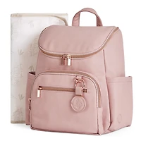 Hannah & Sophia Ready to Roam Diaper Bag Set, Rose Pink