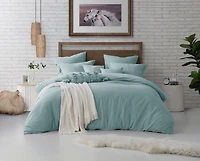Ensemble de housse de couette en tissu froissé naturel ultra doux