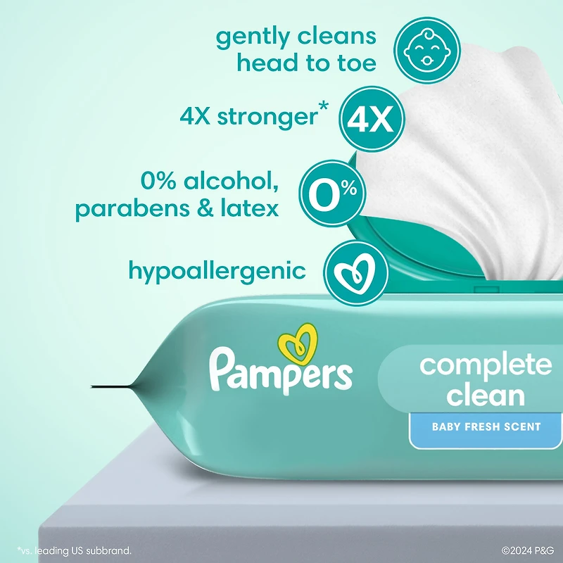 Pampers Complete Clean Baby Wipes - Fresh Scent 1X Pop-Top Packs