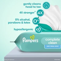 Pampers Complete Clean Baby Wipes - Fresh Scent 1X Pop-Top Packs