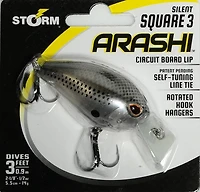 Storm Arashi Silent Square 2-1/8", Black Silver Shad