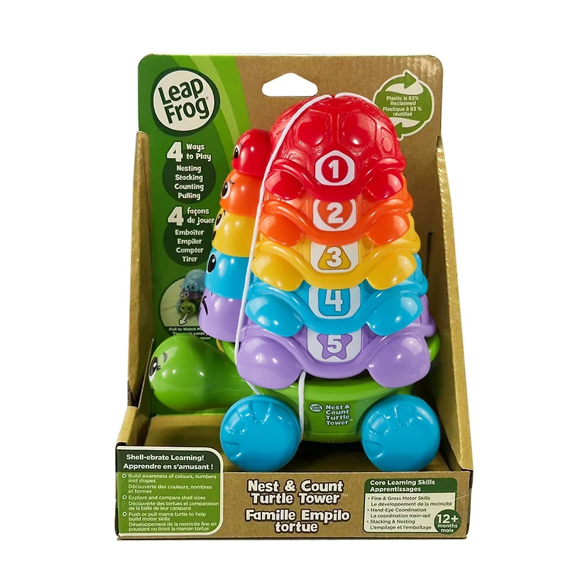 LeapFrog Nest & Count Turtle Tower™ for Toddlers - Bilingual Version, 12+ Months