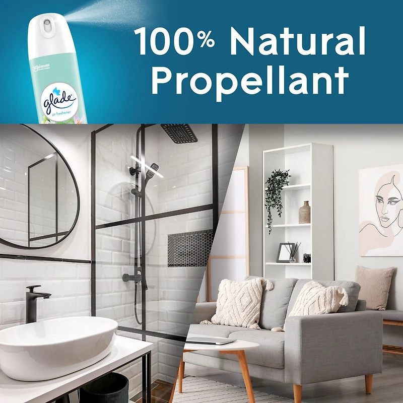 Glade® Air Freshener Odor Fighting Room Spray, Dewdrop Petals