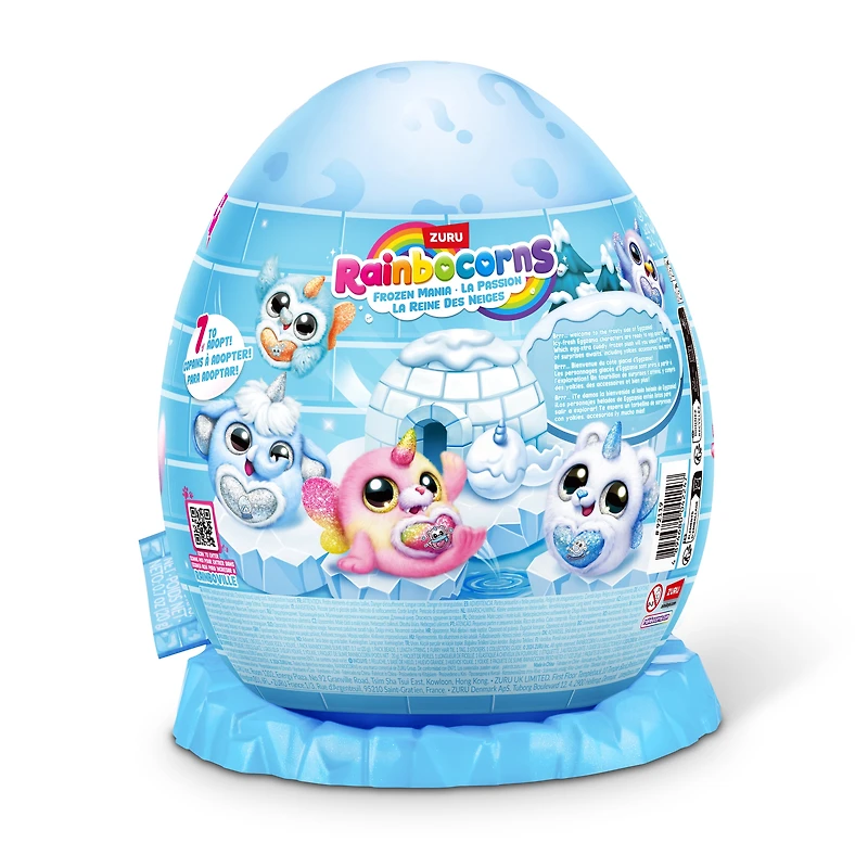 Rainbocorns Eggzania Frozencorn Mania de ZURU, Peluche de collection pour filles 3 ans et plus
