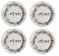 Holiday Time Assiette à salade de 22.9 cm, Ensemble de 4