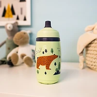 Bouteille d'eau isotherme Sportee Superstar pour tout-petits  de Tommee Tippee, INTELLIVALVE étanche et résistant aux secousses | Technologie antimicrobienne (9oz, 12+ mois, 1 compte) Vert