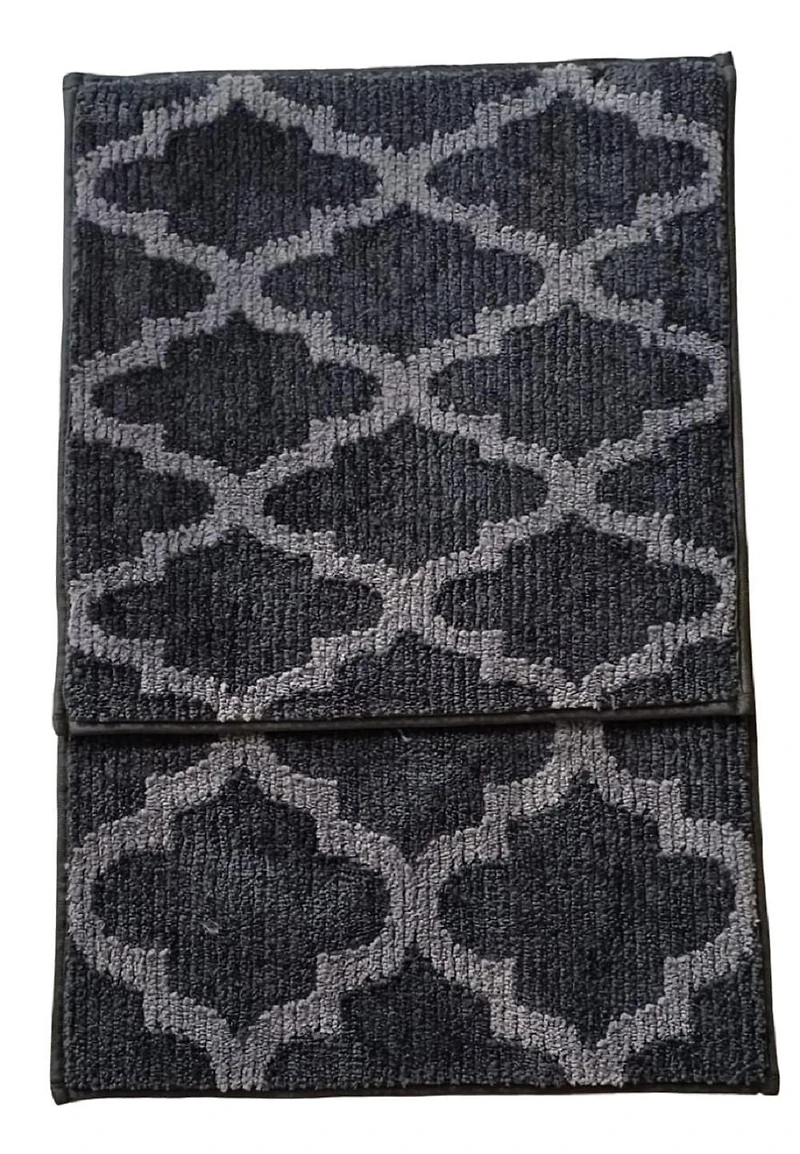 Home Decor Inc. Austin Micro 2-Piece Bathmat Set – 18" x 18" & 18" x 28", Soft Microfiber, Absorbent & Skid-Resistant Ensemble de tapis de bain Austin Micro 2 pièces de Home Decor Inc. – 45,7 x 45,7