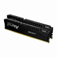 Kingston Fury Beast Black 64GB 5600MT/s DDR5 CL40 XMP 3.0 Ready Computer Memory (Kit of 2) KF556C40BBK2-64
