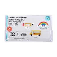 Pen+Gear Die Cut Bulletin Board Shapes, 3 Designs, 36 Count