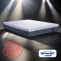 Matelas de luxe Emma hybride ferme Springwall - Fabriqué au Canada - 11" - Ressorts ensachés et mousse de luxe bio