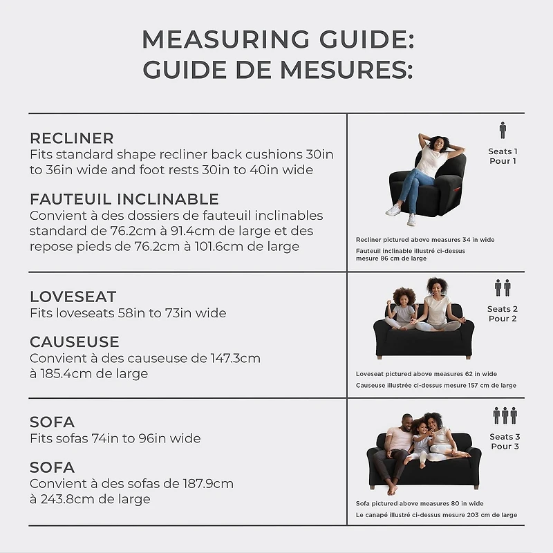 Housse de sofa extensible douce Pixel, housse de mobilier fabriquée avec 20 % de tissu recyclé, lavable à la machine couleurs assorties