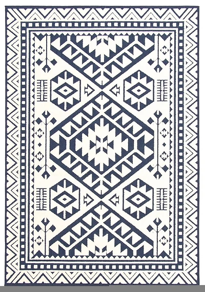 ECARPET Indoor/Outdoor for Balcony, Patio and Garden Aaya Blue Rug