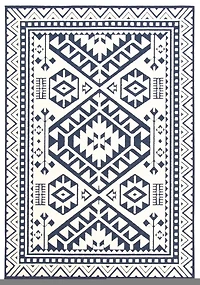 ECARPET Indoor/Outdoor for Balcony, Patio and Garden Aaya Blue Rug