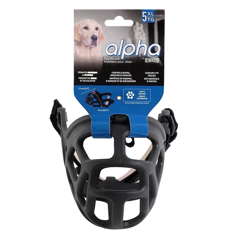 Muselière Alpha Zeus pour chien, grandeur 5, très grande