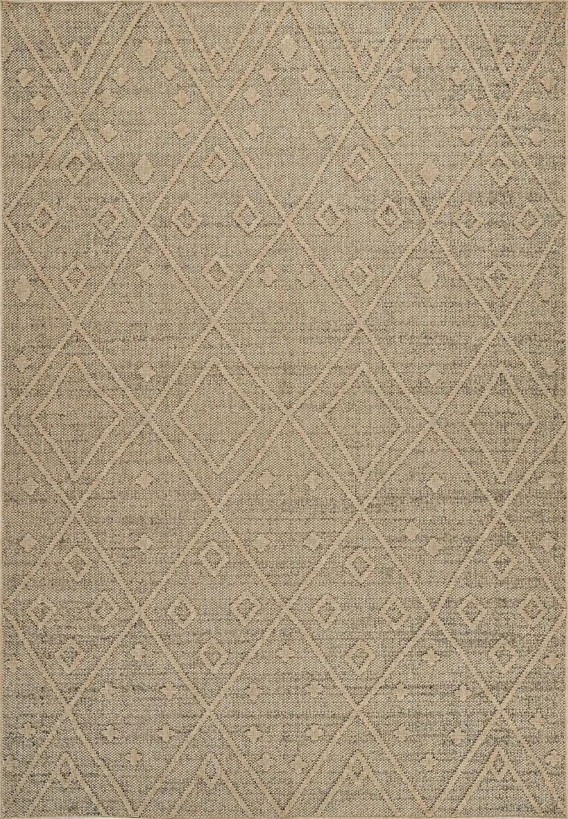 Tapis d'interieur exterieur abstrait Rug Branch Hogar, marron beige, bohème - Salon, chambre, salle a manger et cuisine
