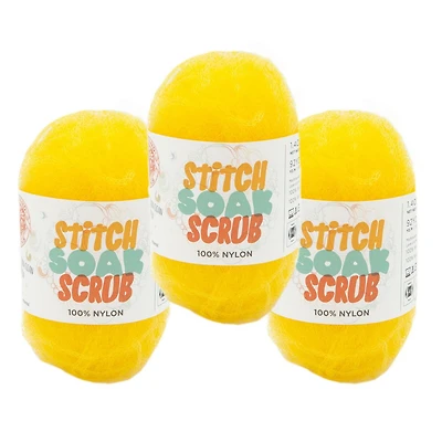 Lion Brand Stitch Soak Scrub™ Yarn #4 Medium/ Worsted Nylon Yarn 40g/ 84m 3-Pack
