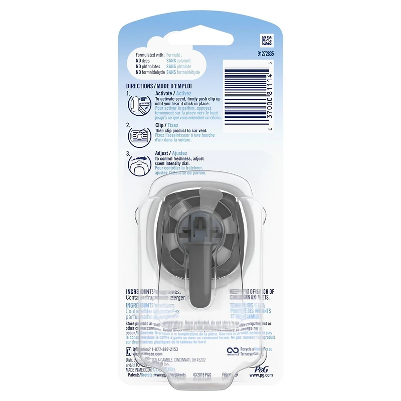 Febreze Car Odor-Eliminating Air Freshener Vent Clip, Hawaiian Aloha