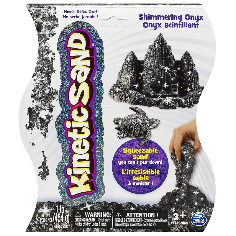 Kinetic Sand 1 Lb Shimmering Onyx Black Squeezable Sand