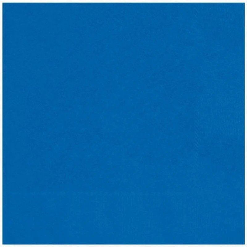 Electric Blue Lunch Napkins, 65ct, Measures 6.5x6.5" when folded, 2 ply