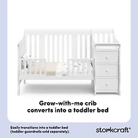 Lit de Bébé 5-en-1 avec Table à Langer Attachée Portofino de Storkcraft