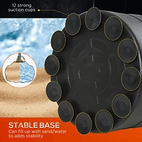 Soozier Stand de boxe pour sac de poing avec base remplissable, hauteur réglable