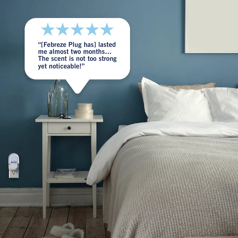 Assainisseur d’air Febreze Prise, recharge d’huile parfumée qui combat les odeurs, parfum Downy Fraîcheur d’avril, 2recharges 52ML