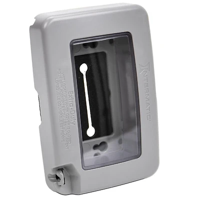 Couvercle résistant aux intempéries en plastique extra-robuste à profil bas Intermatic, simple groupe, Vrt/Hrz