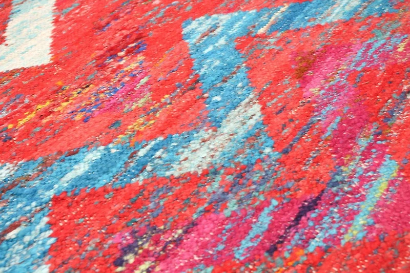 ECARPETGALLERY Tapis Fait à la Main pour Salon, Salle à Manger et Chambre à Coucher Transitionnel Collection Sari Silk 5'3" x 7'3" en Rouge