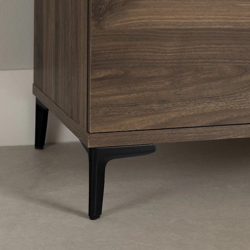 South Shore Musano Wardrobe Armoire with Doors and Drawers, in Natural Walnut