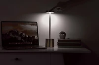 Merkury Innovations 10.5" Metal Muticolor LED Touch Lamp Gold, Metal LED Touch Lamp Gold