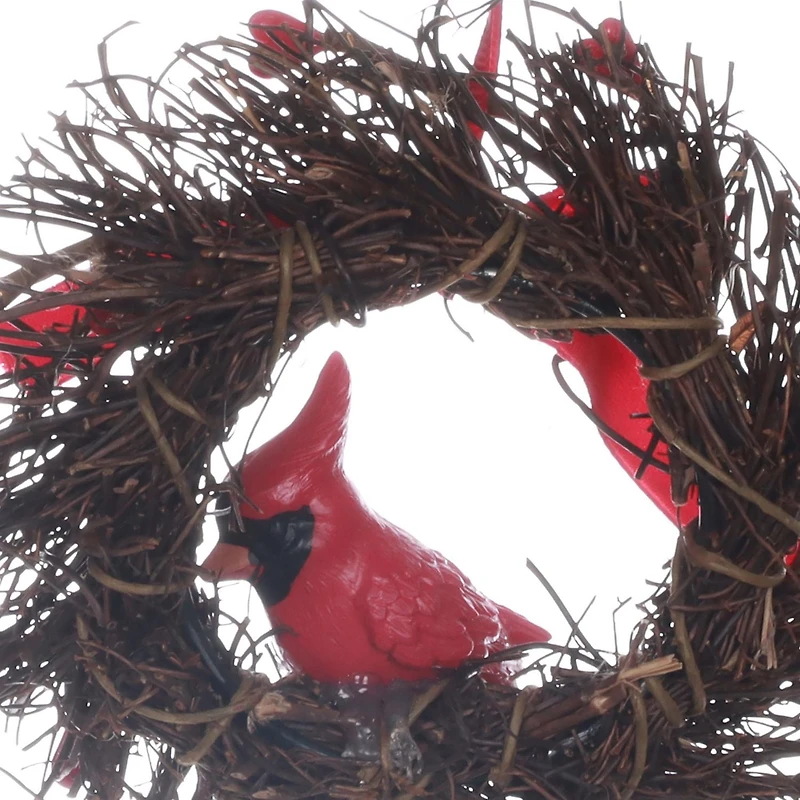 HOLIDAY TIME TWIG BIRD WREATH ORNAMENT