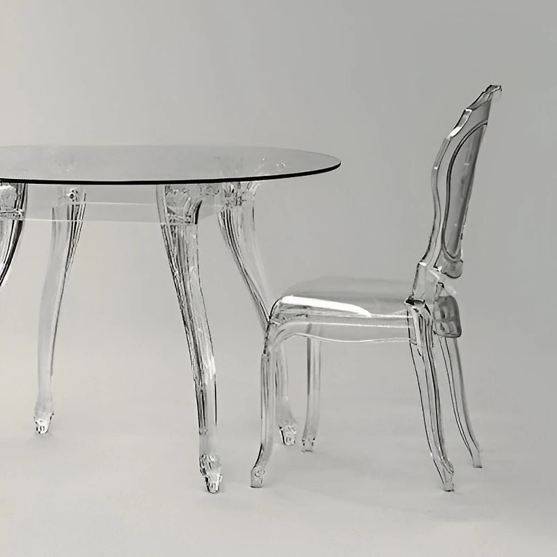 Chaise sans accoudoirs en plastique transparent Heavenly Collection pour salle à manger