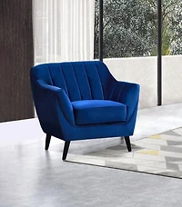 Topline Home Furnishings Chair, Charcoal Velvet