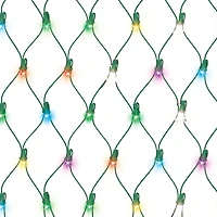 EZ-Illuminations 4'x4' 100-Count LED Net Lights, Multicolor with Cool White Flicker, 4ft x 4ft (1.2mx1.2m) lighted area