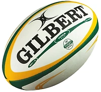 Ballon de rugby Vapour Gilbert taille 5, vert/or