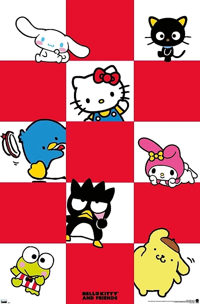 Hello Kitty and Friends: 21 Core - Group Squares Wall Poster, 22.375" x 34"
