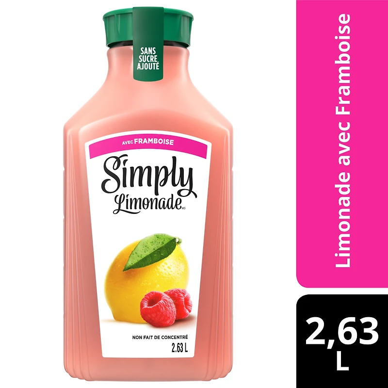 Simply Limonade Framboise Handle Free Bottle, 2.63 Liters