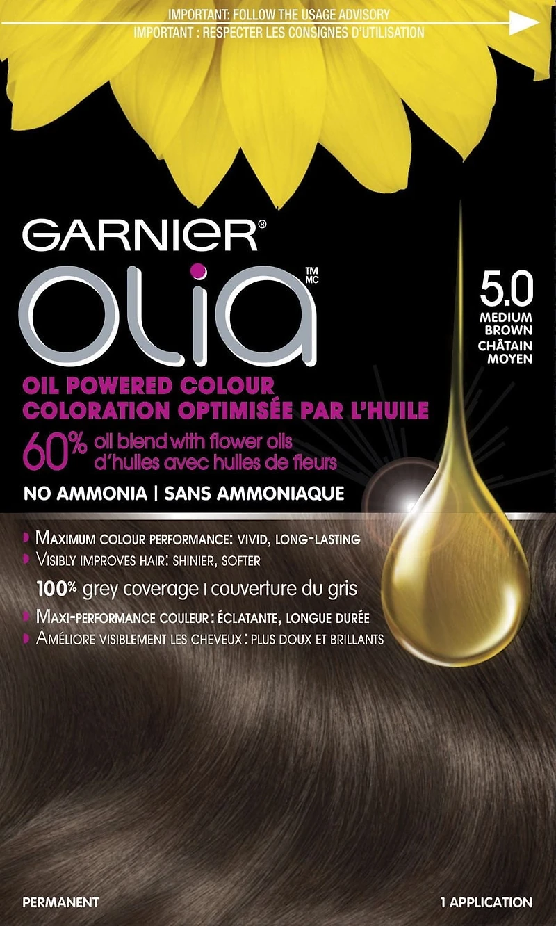 Garnier Olia No Ammonia Oil Powered Permanent Hair Colour, 1 pack, 1 pack