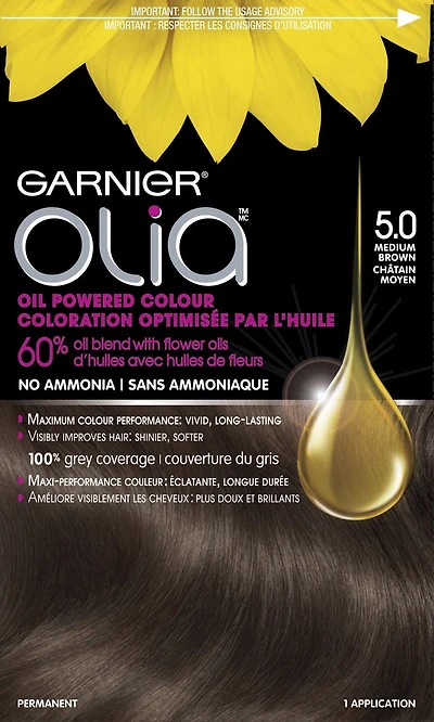 Garnier Olia No Ammonia Oil Powered Permanent Hair Colour, 1 pack, 1 pack