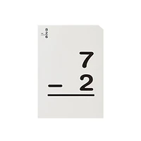 Subtraction Flashcards, Math Learning Aid, 55 Count